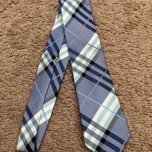 Blue Plaid Men's Tie